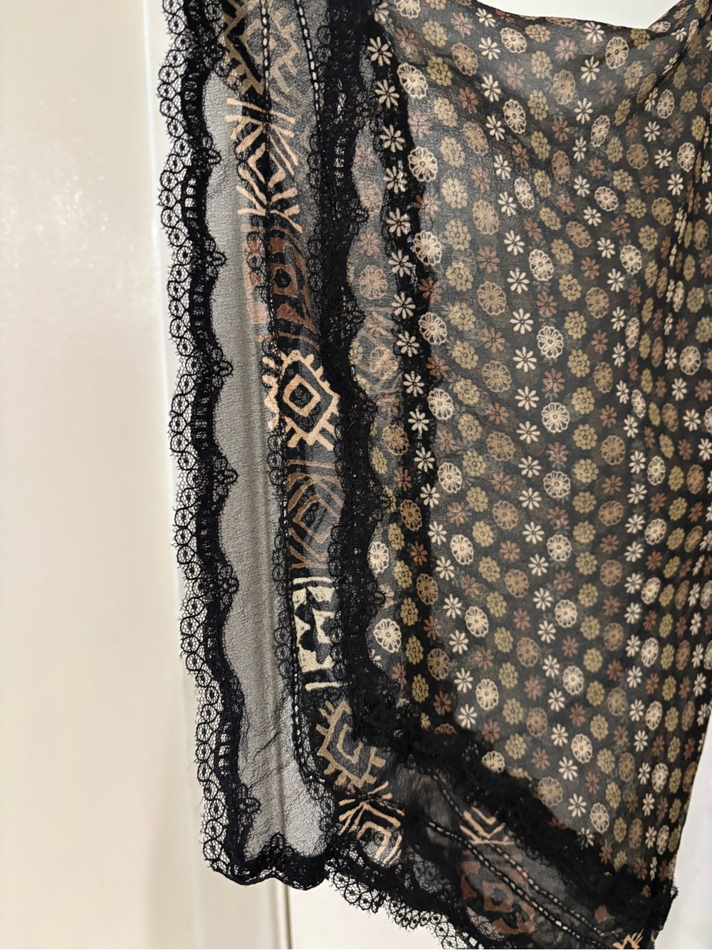 Spenser Jeremy 100% Silk Lined Peplum Wrap Top Kimono Sleeve Size M - Picture 4 of 7